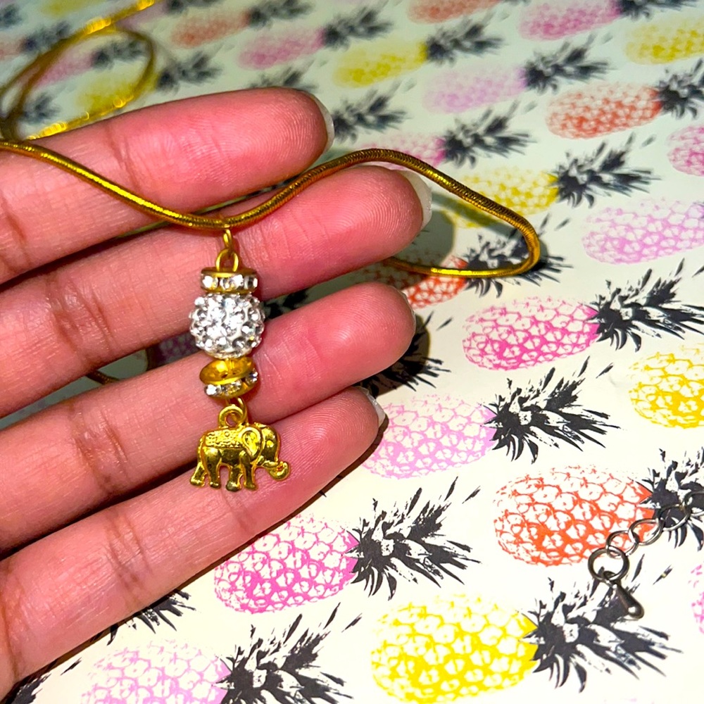 A beautiful sparkly elephant charm for bracelets